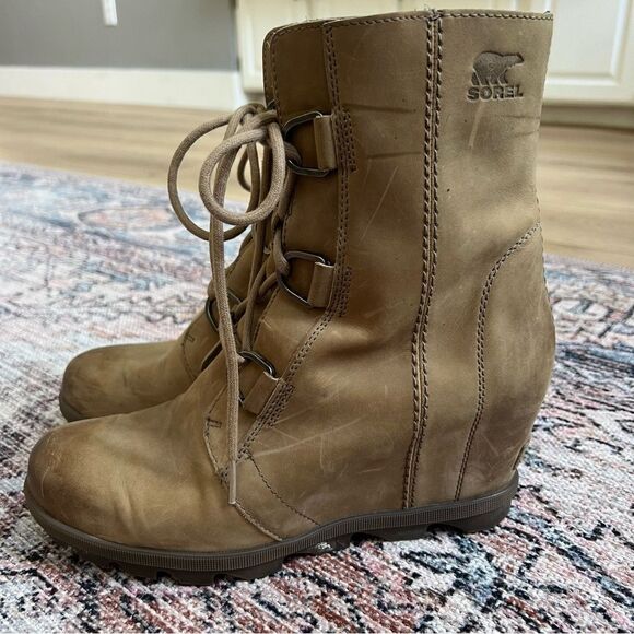 Sorel Joan of Arctic Wedge II Boots in Ash Brown Size 10 NL3018-240 - Picture 3 of 11